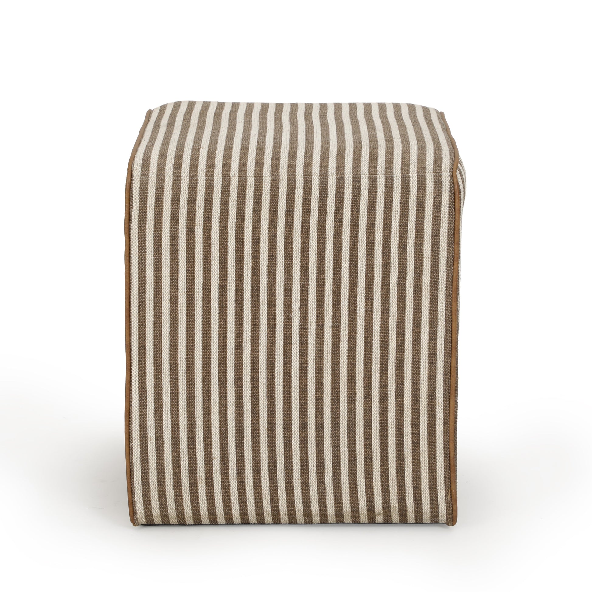 Byron Square Cotton Jute Ottoman