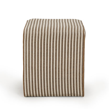 Byron Square Cotton Jute Ottoman
