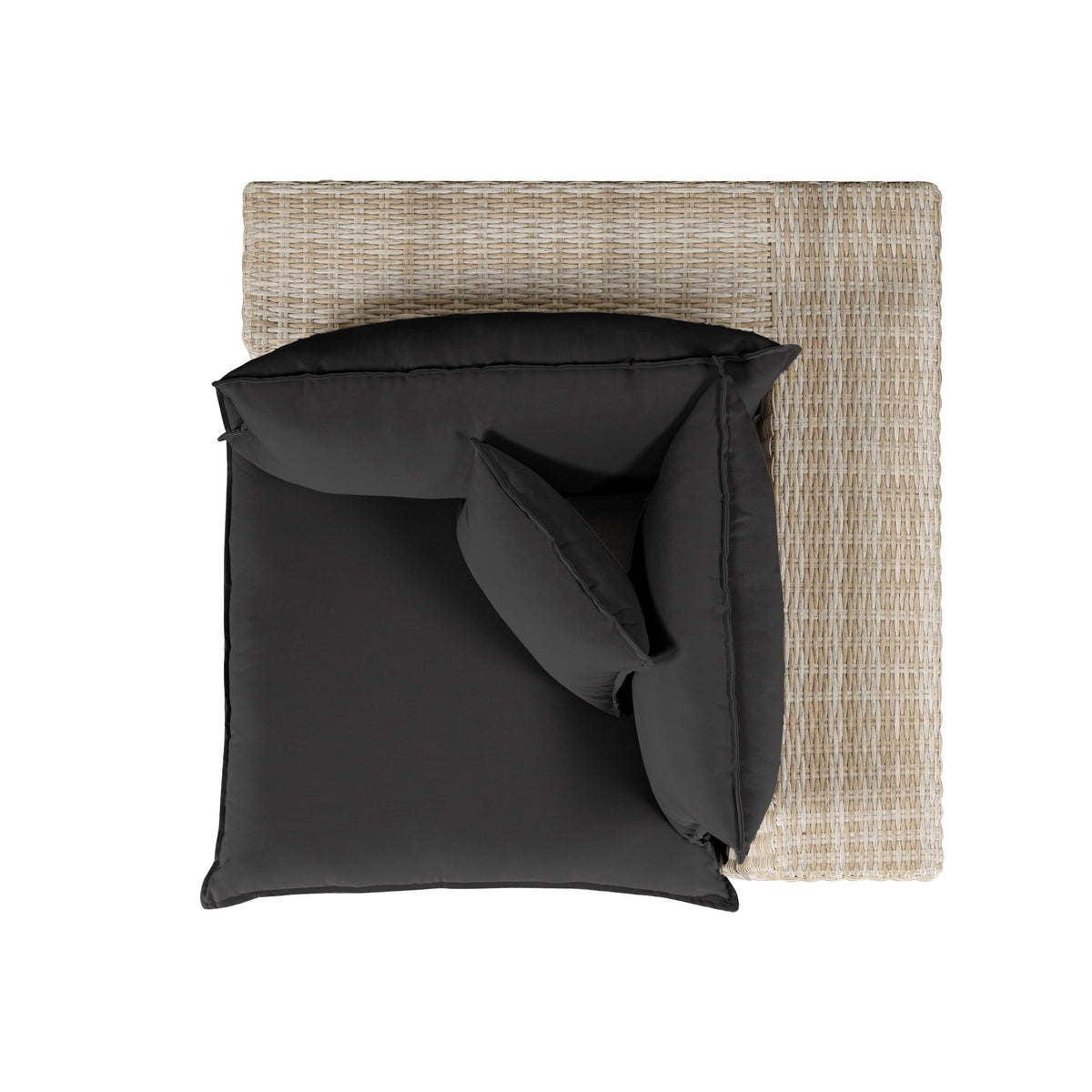 Cali Performance Fabric & Wicker Outdoor Corner Chair - REN-O11243-C