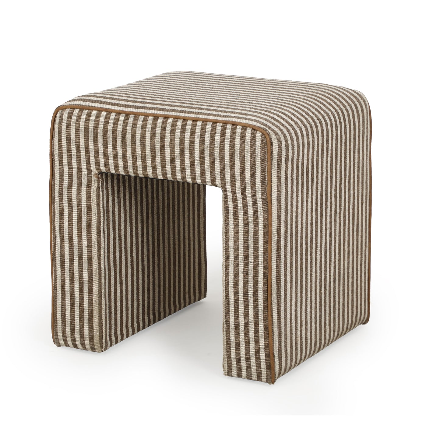 Byron Square Cotton Jute Ottoman