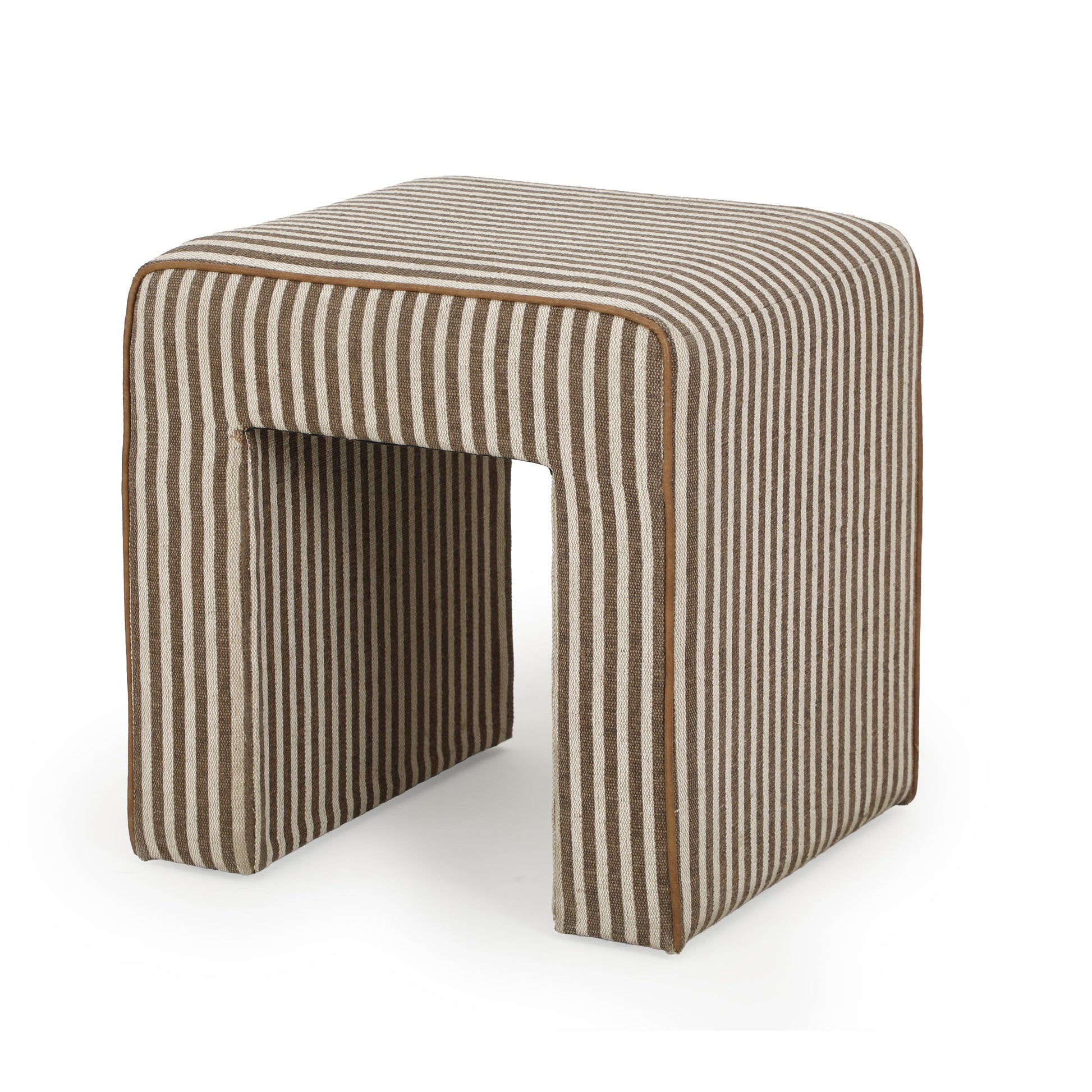 Byron Square Cotton Jute Ottoman