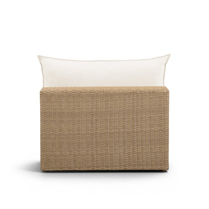 Cali Performance Fabric & Wicker Outdoor Armless Chair - REN-O12163-AC