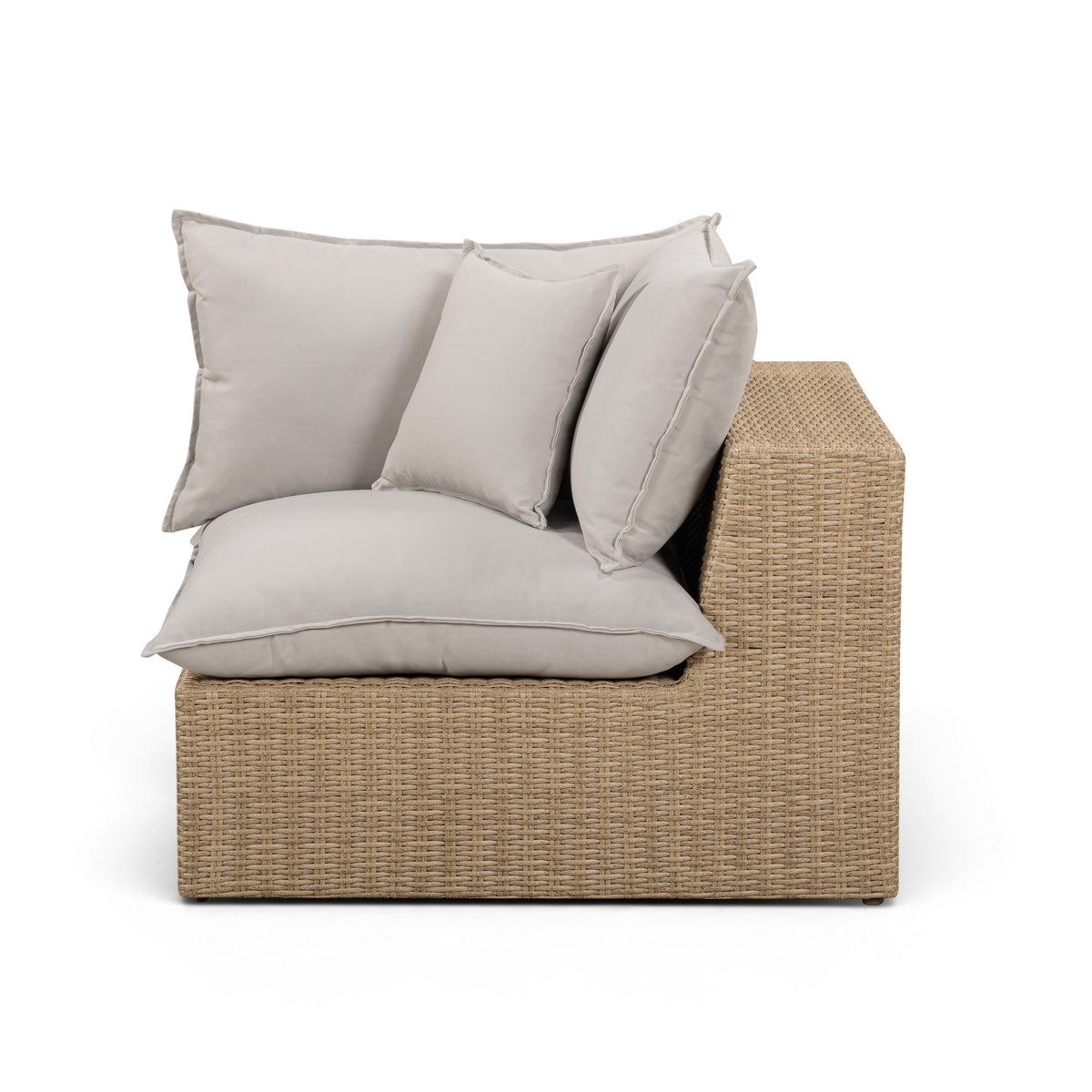 Cali Performance Fabric & Wicker Outdoor Corner Chair - REN-O12233-C