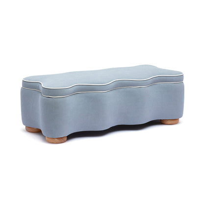 Thalia 48.5" Performance Velvet Storage Bench - Blue
