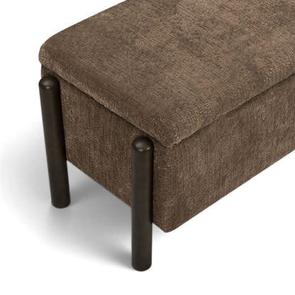 Abby Nubby Fabric Storage Bench - TOV-OC55028