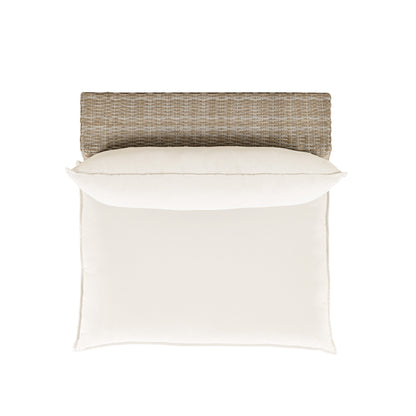 Cali Performance Fabric & Wicker Outdoor Armless Chair - REN-O11163-Armless Chair