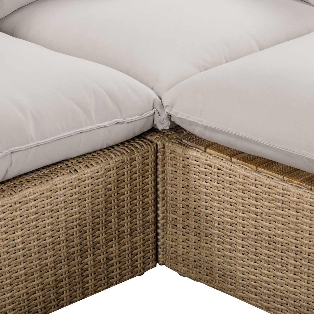 Cali 4-Piece Performance Fabric & Wicker Outdoor Sectional - REN-O12233-SEC