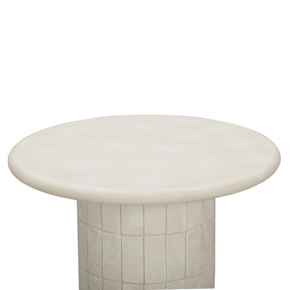Fafo Beige Indoor/Outdoor Concrete Side Table - TOV-OC55032