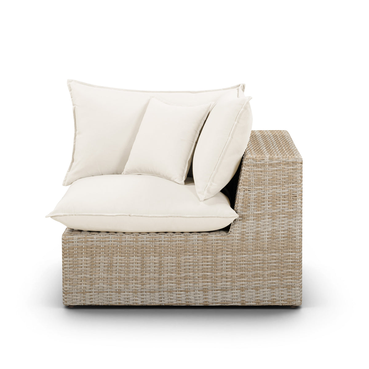 Cali Performance Fabric & Wicker Outdoor Corner Chair - REN-O11163-Corner