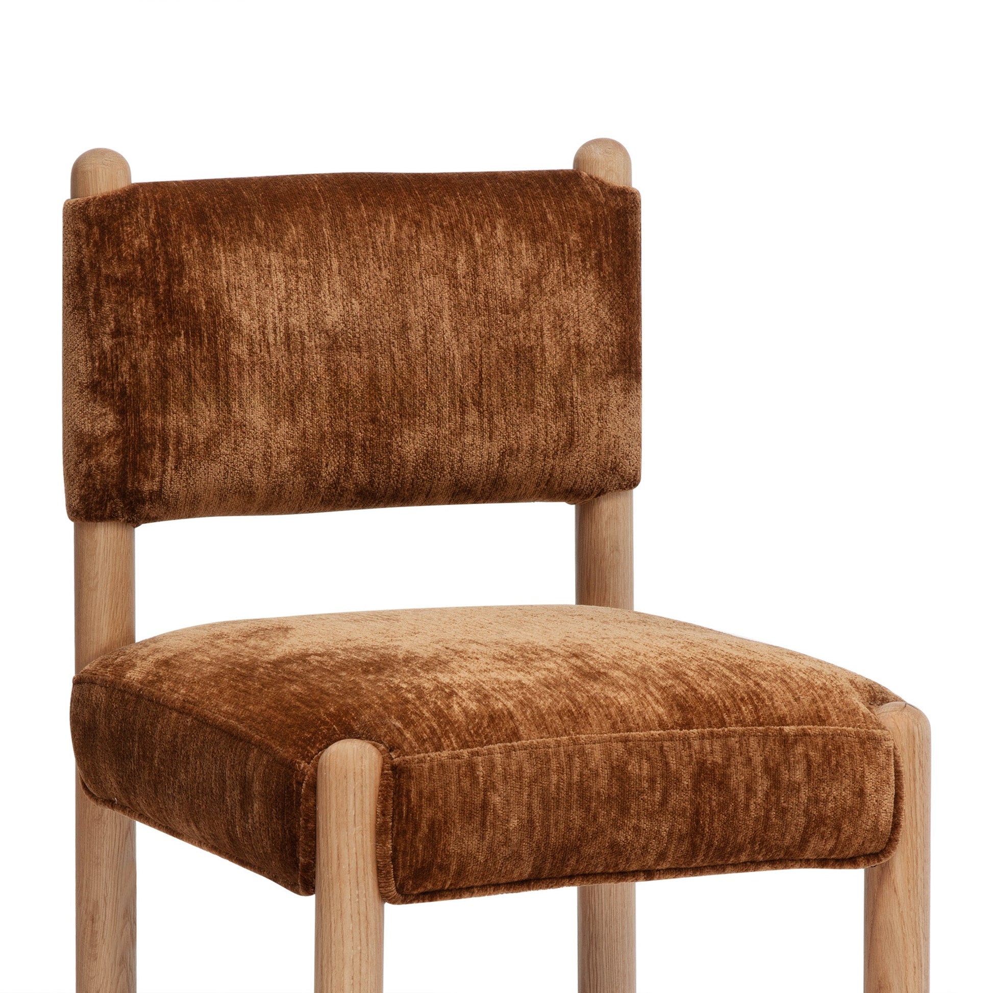 Bruno Thick Performance Chenille Straight Back Dining Chair - TOV-D69553