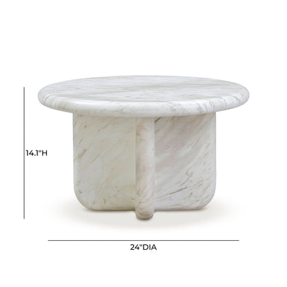 Juju 2-Piece Faux Marble Indoor/Outdoor Nesting Coffee Table Set