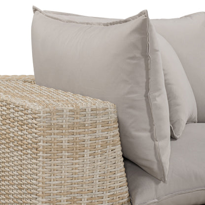Cali 4-Piece Performance Fabric & Wicker Outdoor Sectional - REN-O11233-SEC