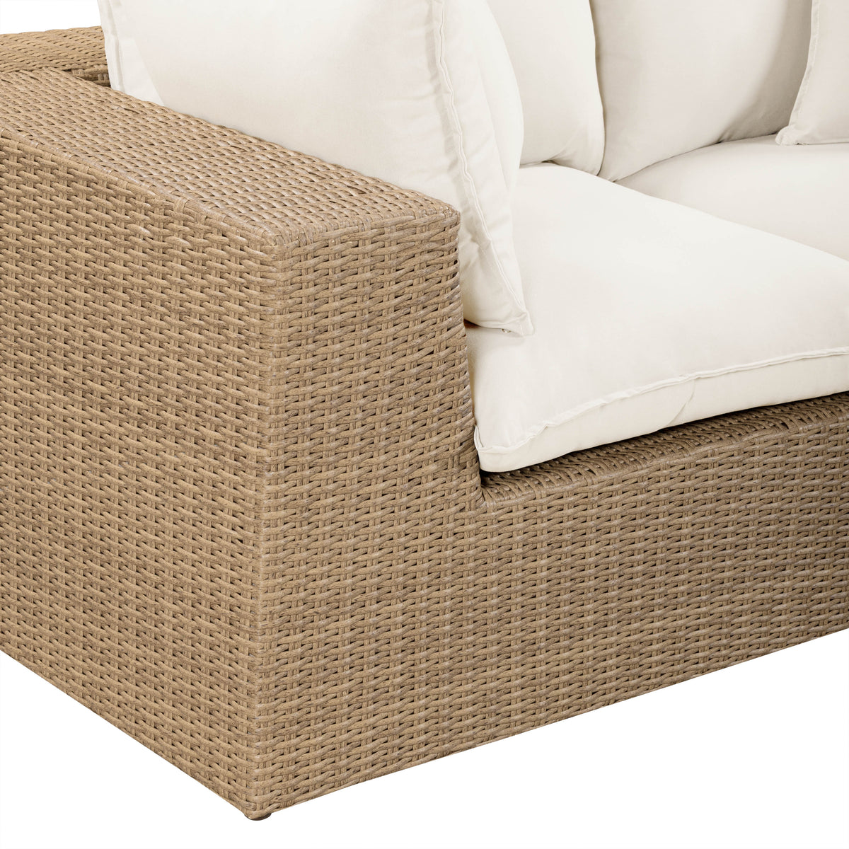 Cali 4-Piece Performance Fabric & Wicker Outdoor Sectional - REN-O12163-SEC