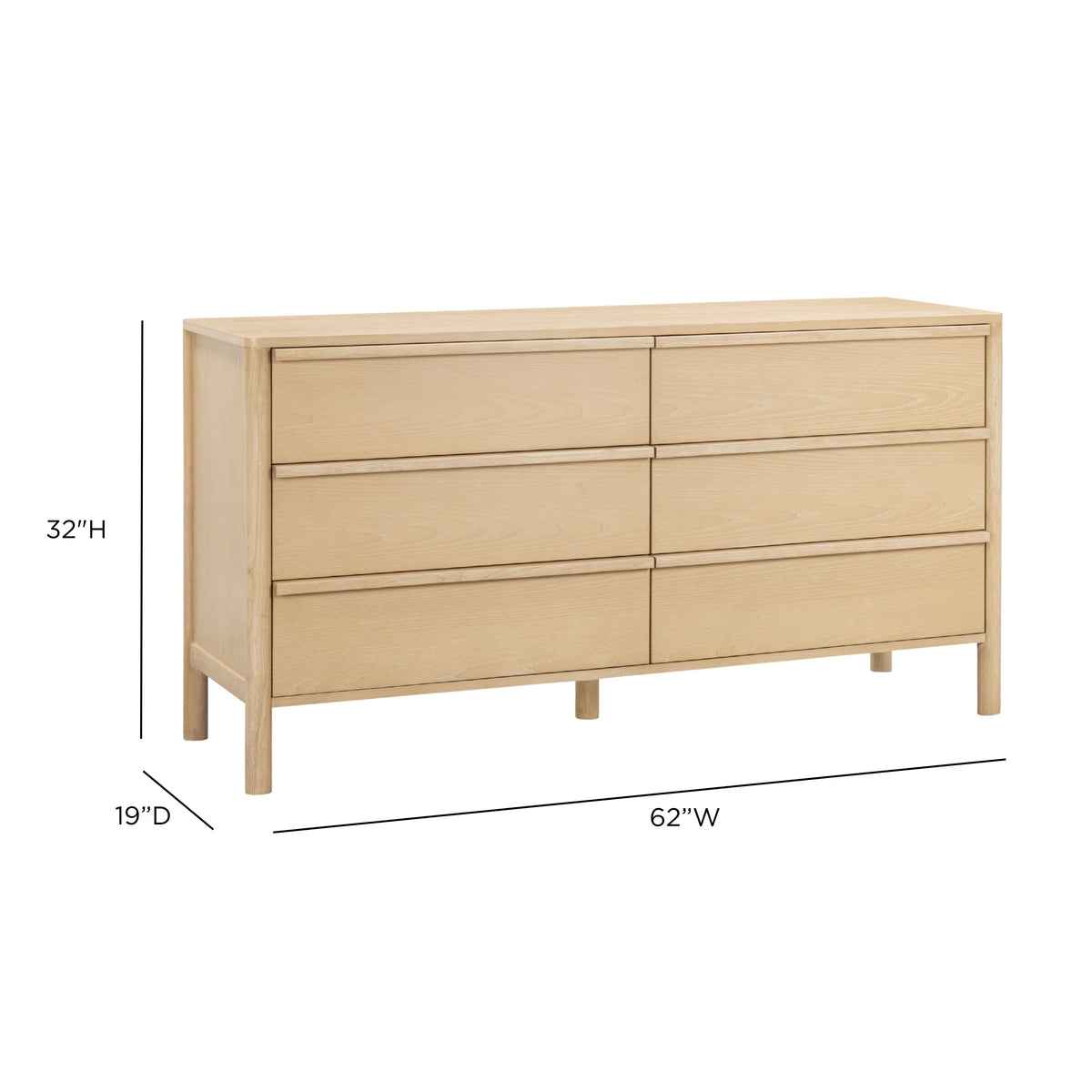 Tyra Ash 6-Drawer Dresser - TOV-B55017
