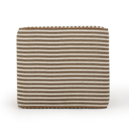 Byron Square Cotton Jute Ottoman