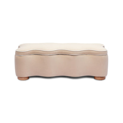 Thalia 48.5" Performance Velvet Storage Bench - Tan