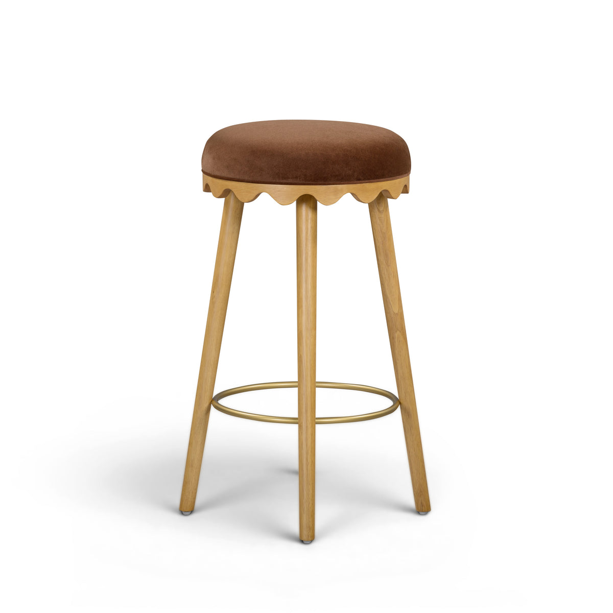 Oodle Performance Vegan Mohair Bar and Counter Stool - TOV-D54964