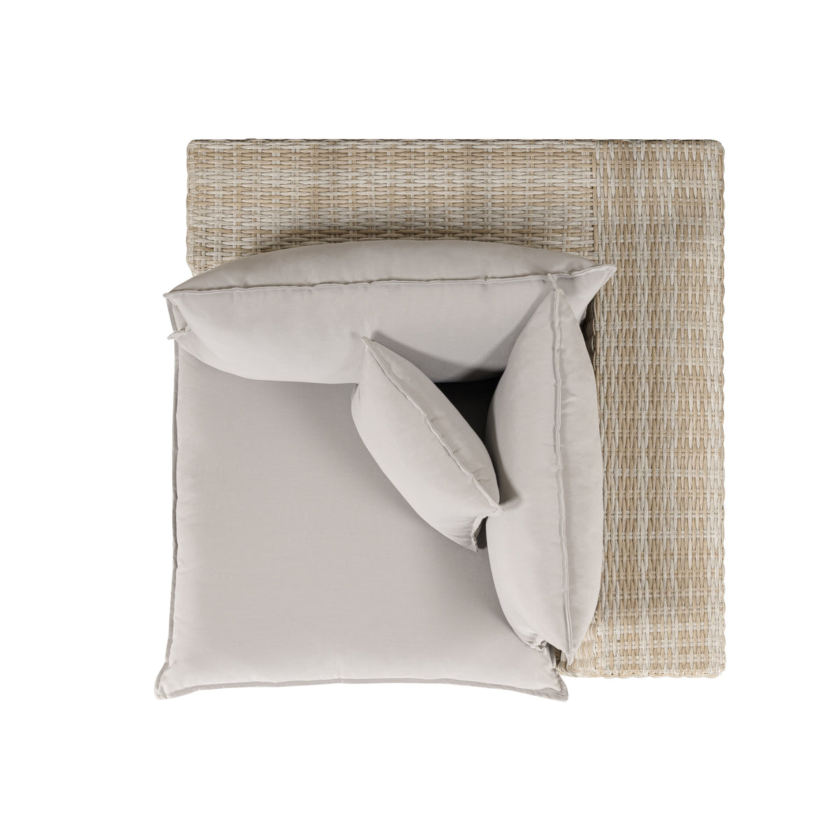 Cali Performance Fabric & Wicker Outdoor Corner Chair - REN-O11233-C