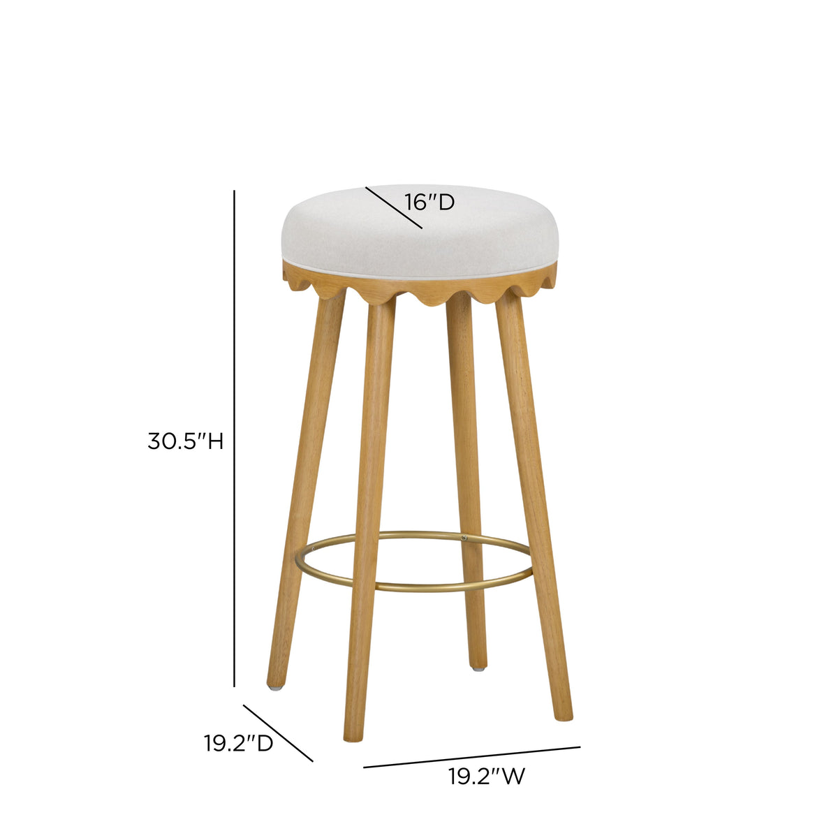 Oodle Performance Vegan Mohair Bar and Counter Stool - TOV-D54963