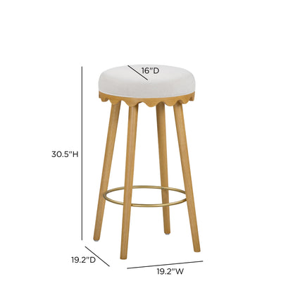 Oodle Performance Vegan Mohair Bar and Counter Stool - TOV-D54963