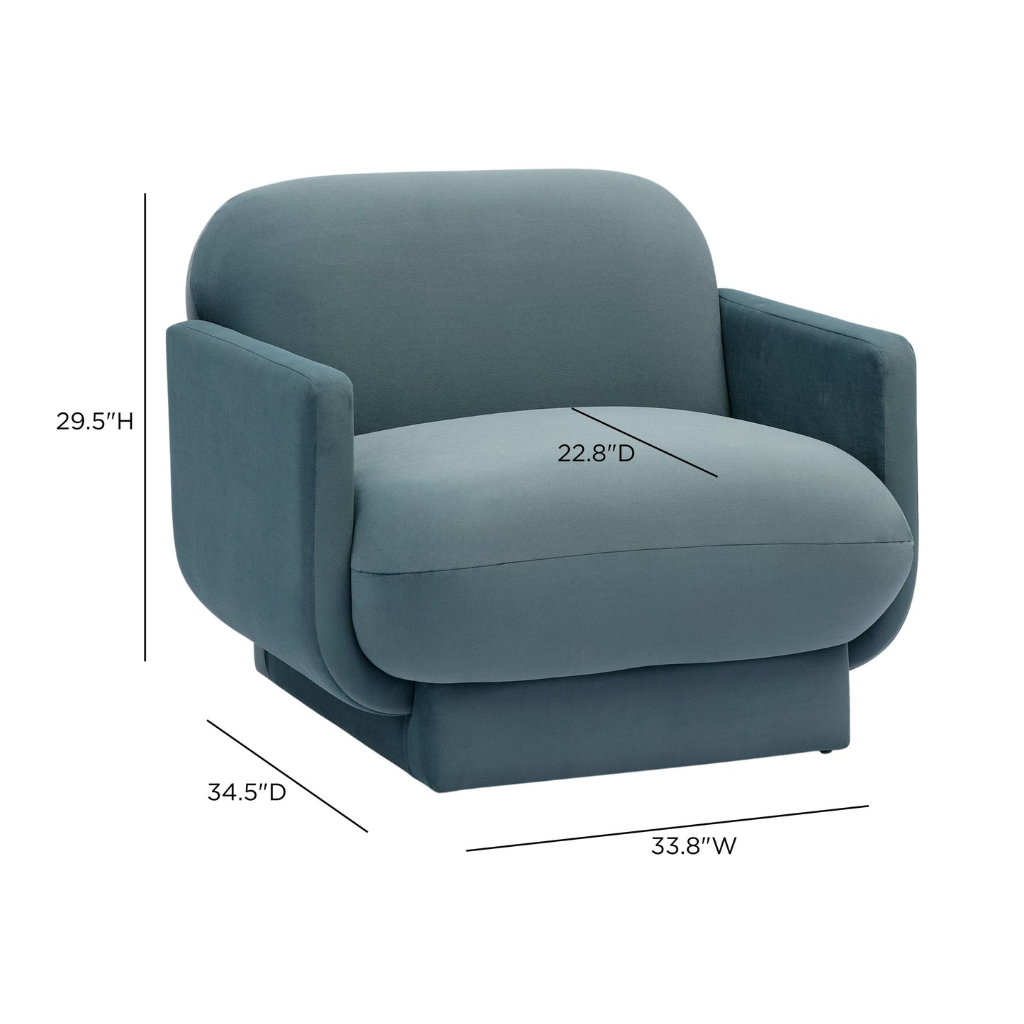 Azalea Performance Velvet Accent Chair