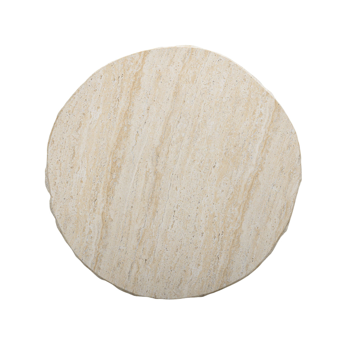 Roxanne Faux Travertine Indoor/Outdoor Concrete Side Table - TOV-OC54939