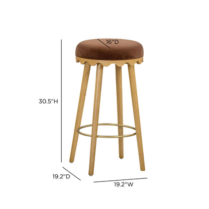 Oodle Performance Vegan Mohair Bar and Counter Stool - TOV-D54964