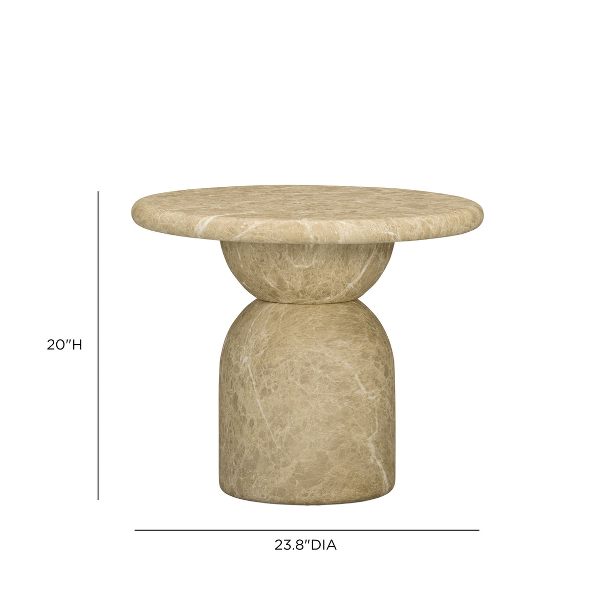 Cynthia Concrete Indoor/Outdoor Side Table - TOV-OC54978