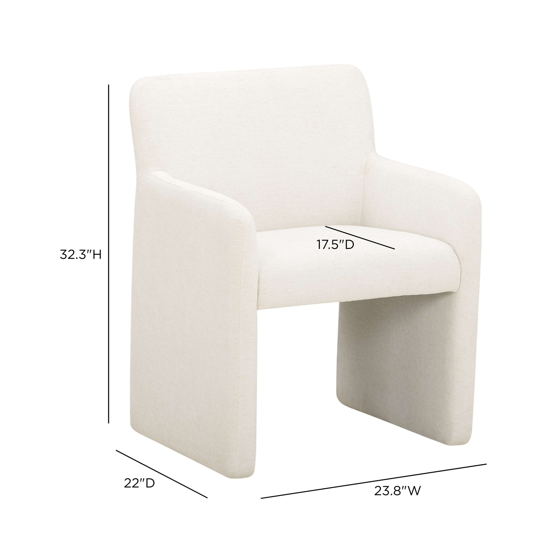 Crawley Performance Linen Chenille Dining Chair - TOV-D54993
