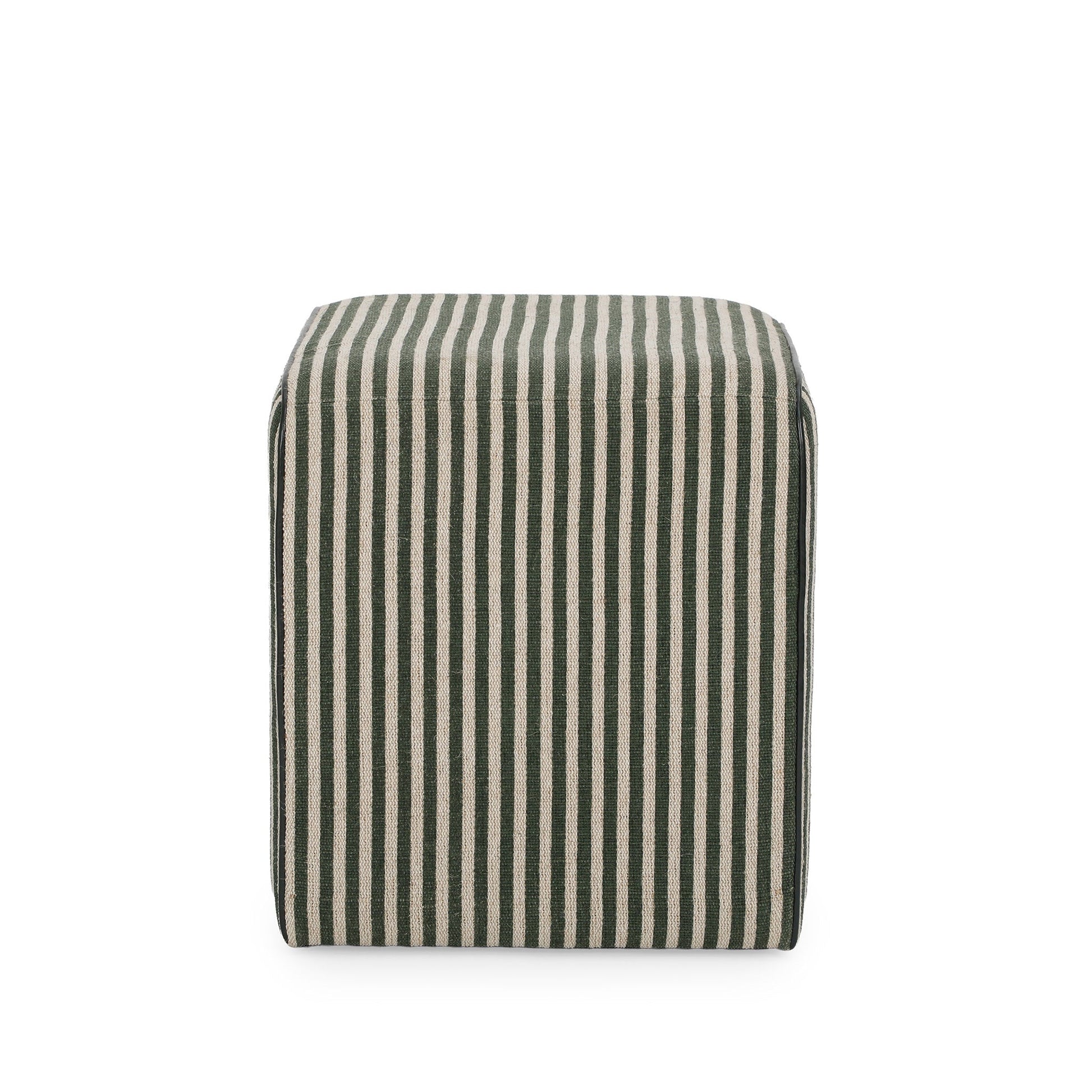 Byron Square Cotton Jute Ottoman