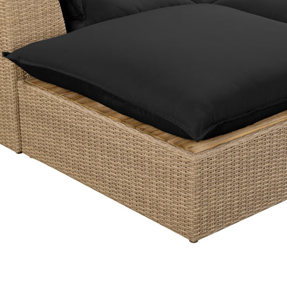 Cali 4-Piece Performance Fabric & Wicker Outdoor Sectional - REN-O12243-SEC
