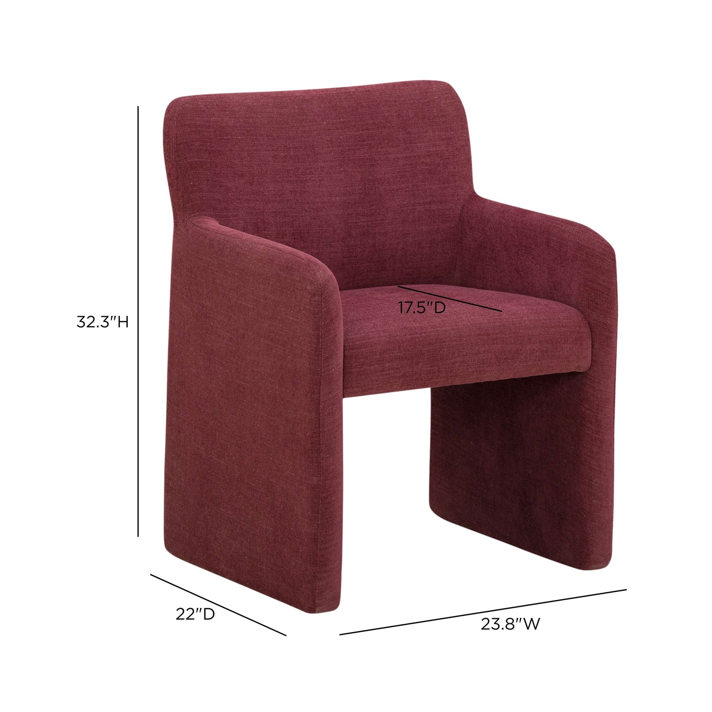 Crawley Performance Linen Chenille Dining Chair - TOV-D54995