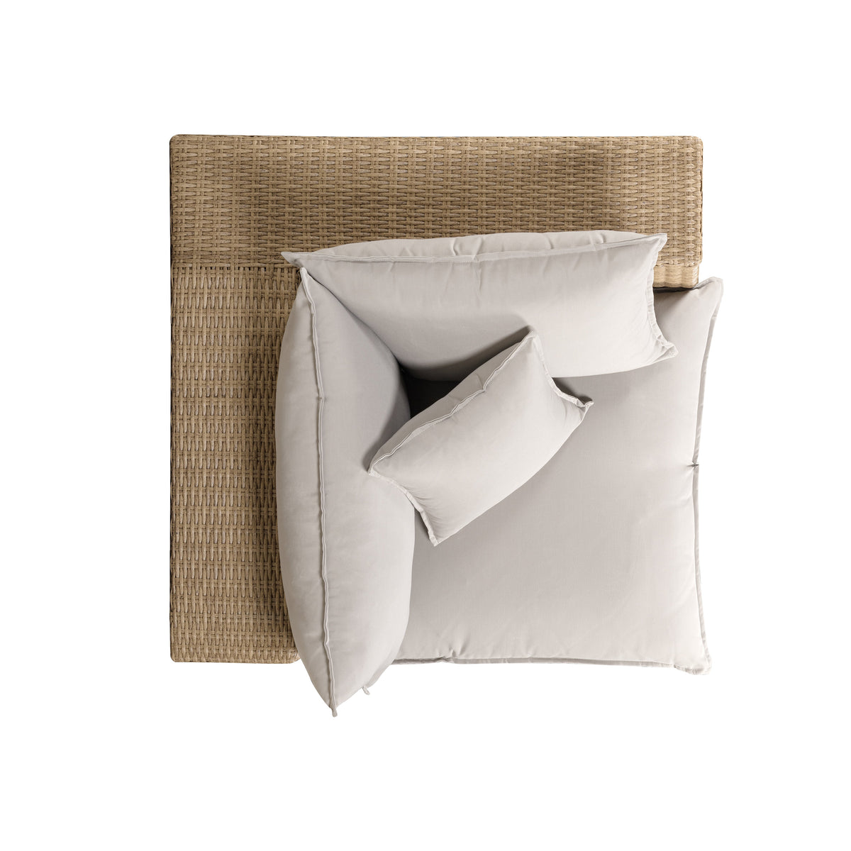 Cali Performance Fabric & Wicker Outdoor Corner Chair - REN-O12233-C