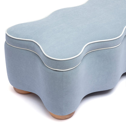 Thalia 48.5" Performance Velvet Storage Bench - Blue