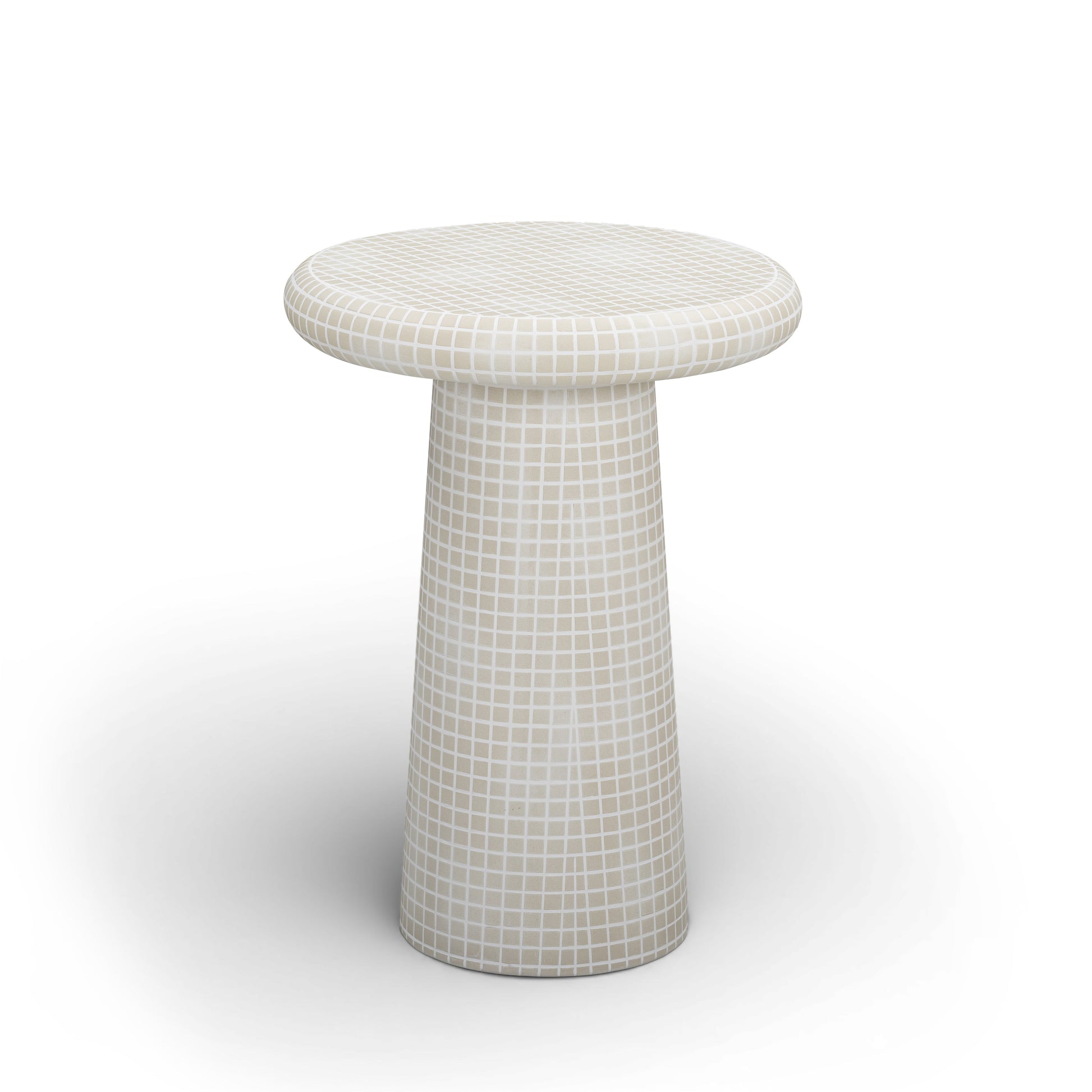 Monica Tiled Pattern Indoor/Outdoor Side Table - TOV-OC54940