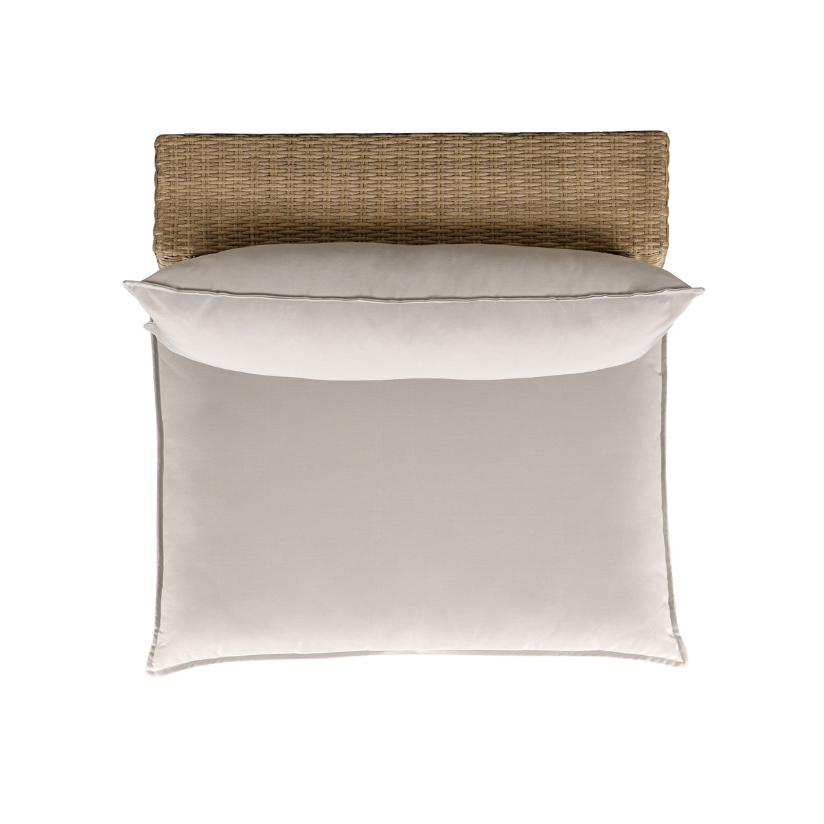 Cali Performance Fabric & Wicker Outdoor Armless Chair - REN-O12233-AC