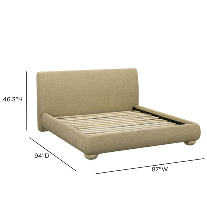 Rayne Textured Fabric Bed - TOV-B54947