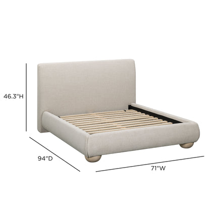 Rayne Textured Fabric Bed - TOV-B54944