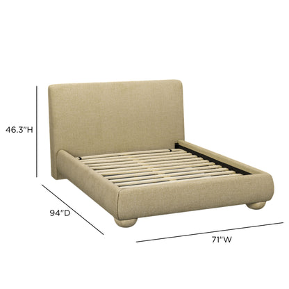Rayne Textured Fabric Bed - TOV-B54946