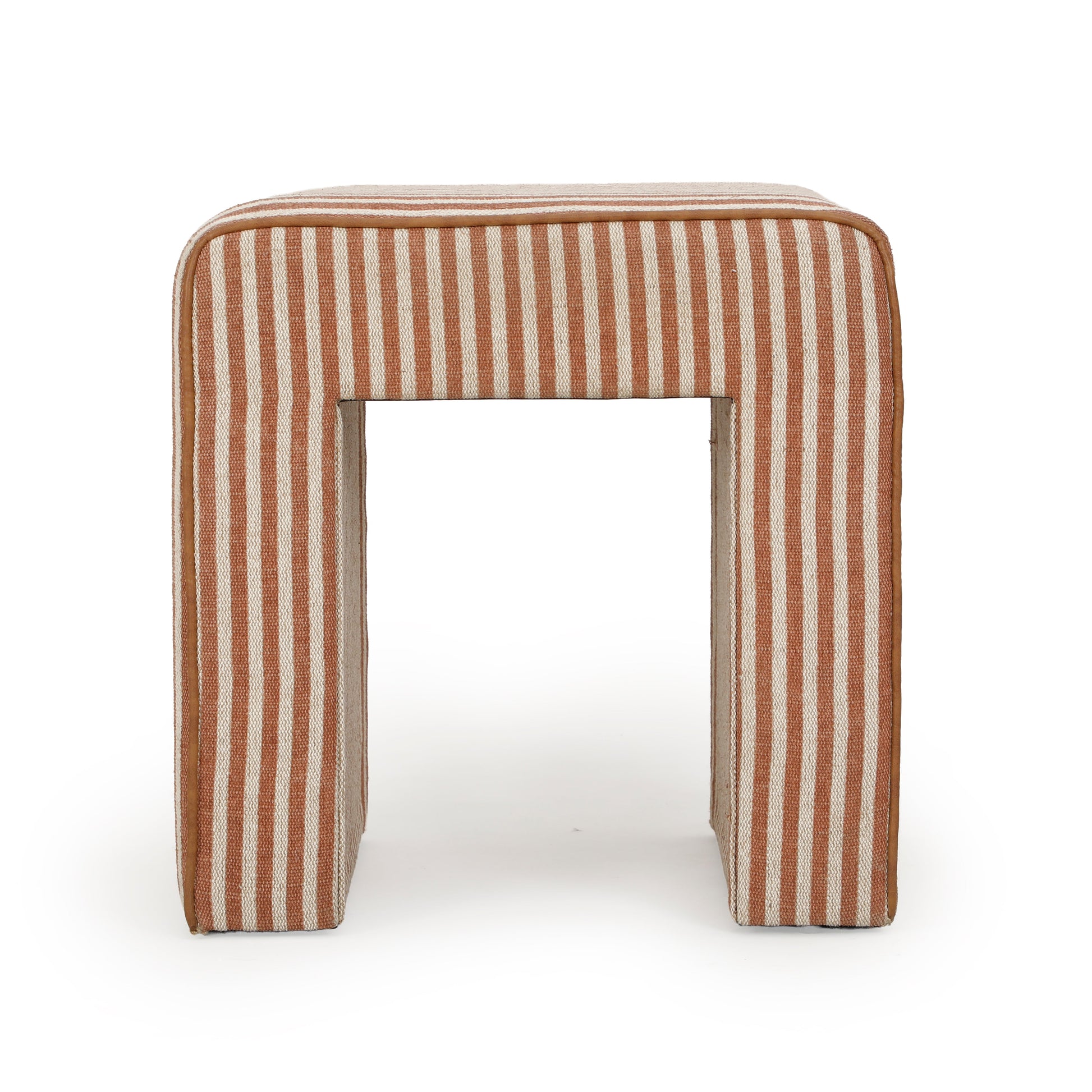 Byron Square Cotton Jute Ottoman
