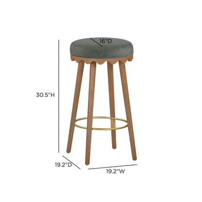 Oodle Performance Vegan Mohair Bar and Counter Stool - TOV-D54968