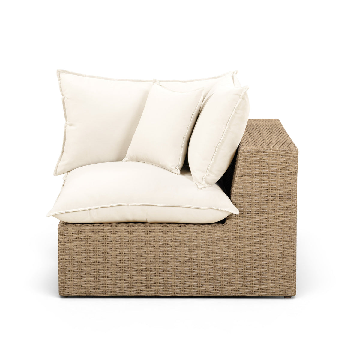 Cali Performance Fabric & Wicker Outdoor Corner Chair - REN-O12163-C