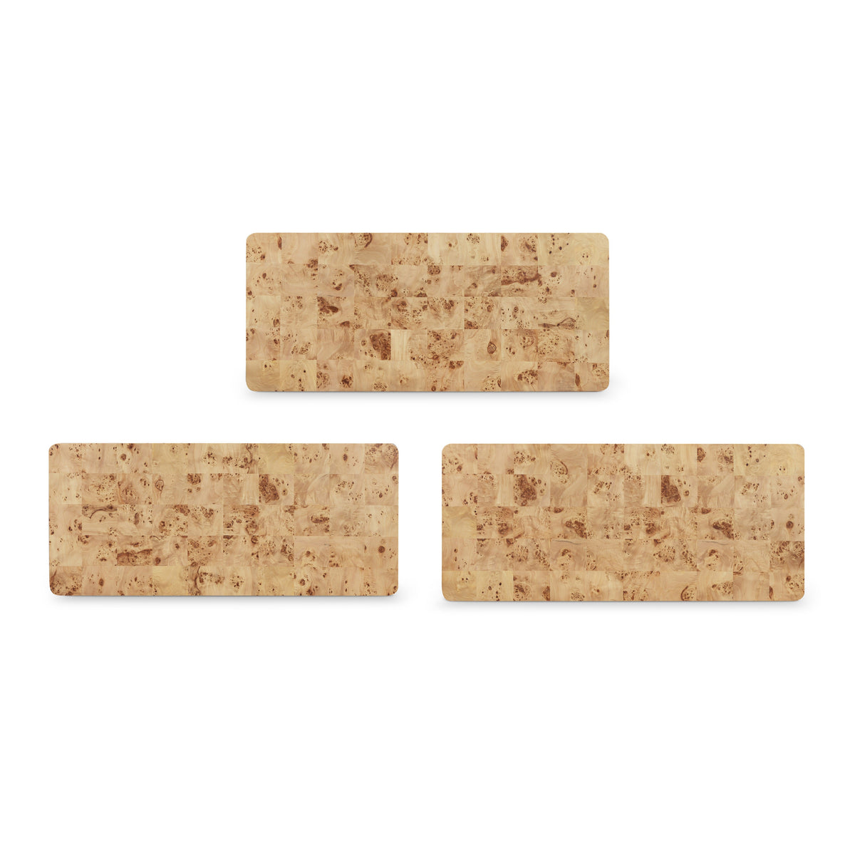 Berri Natural Burl 3-Drawer Work Desk - TOV-H54538