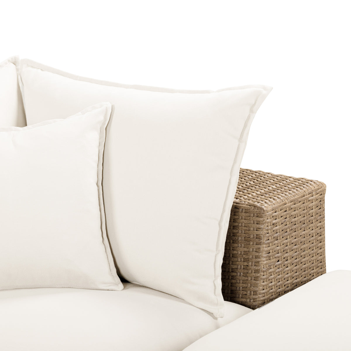 Cali 4-Piece Performance Fabric & Wicker Outdoor Sectional - REN-O12163-SEC