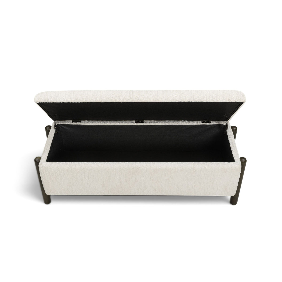 Abby Nubby Fabric Storage Bench - TOV-OC55020