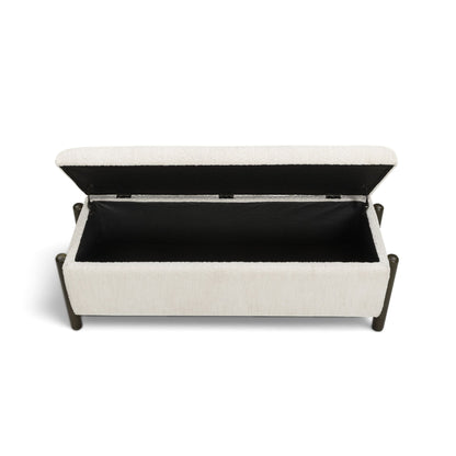 Abby Nubby Fabric Storage Bench - TOV-OC55020
