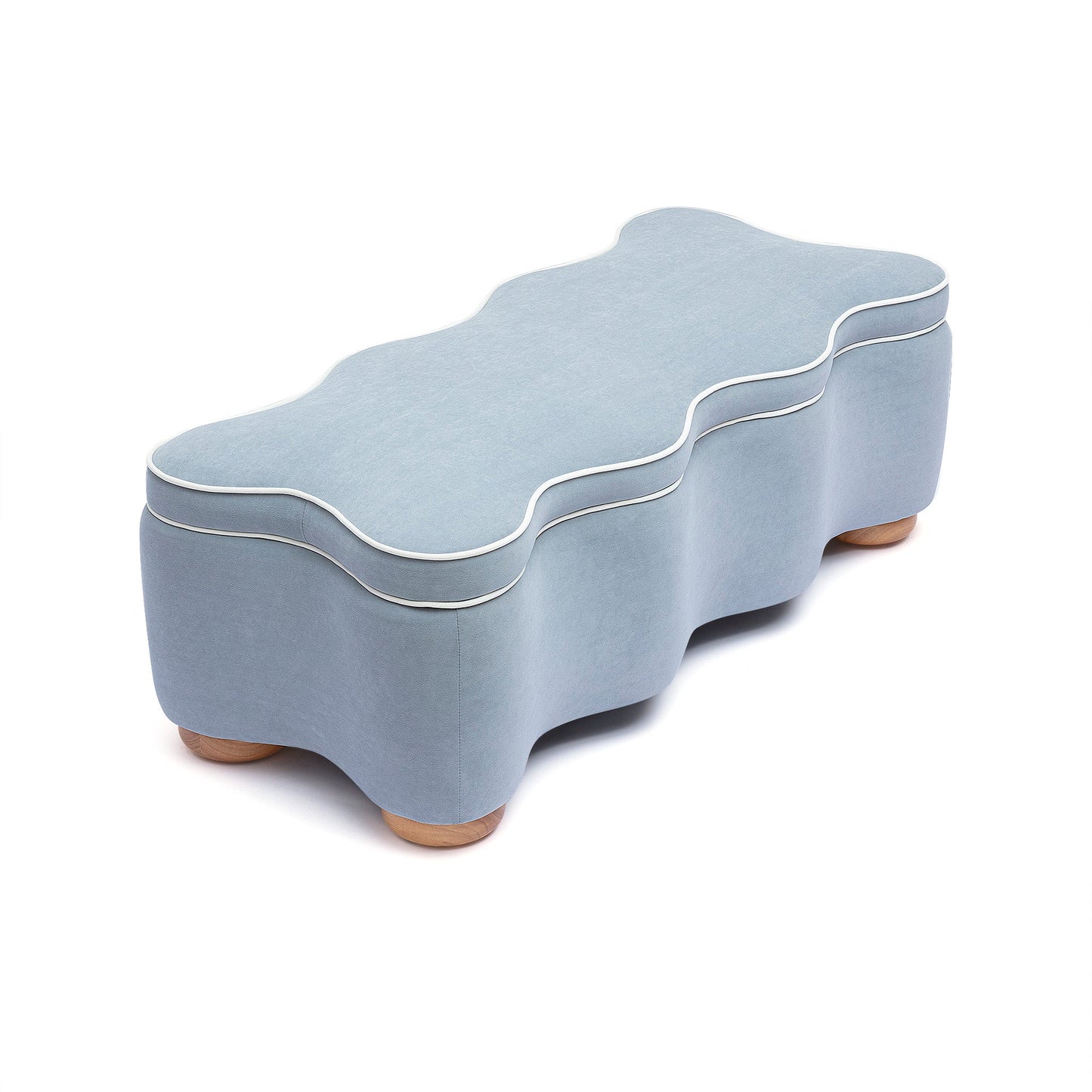 Thalia 48.5" Performance Velvet Storage Bench - Blue