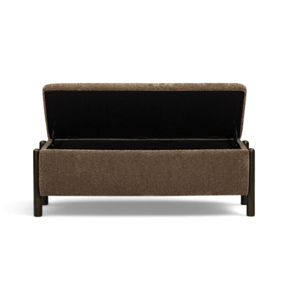 Abby Nubby Fabric Storage Bench - TOV-OC55028