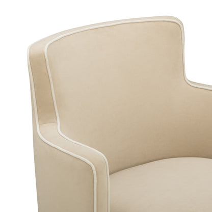 Passe Tasseled Velvet Swivel Accent Chair