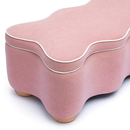 Thalia 48.5" Performance Velvet Storage Bench - Pink
